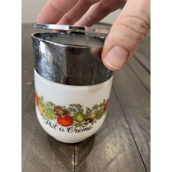 Vintage Corning Ware Gemco Spice of Life Creamer Pitcher Pot A Creme made in USA - Picture 7 of 7